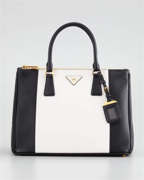 prada bags black and white|prada saffiano bag price.